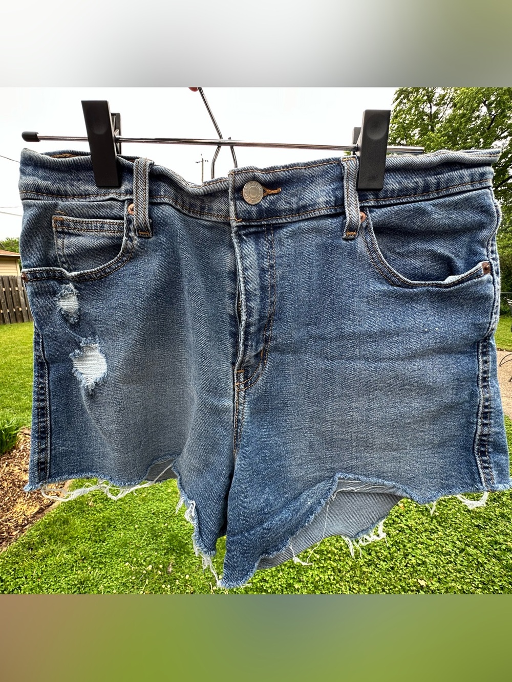 Distressed High-Rise Women’s Shorts